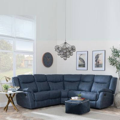 Lombardy Blue Corner Sofa