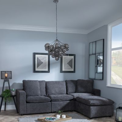 Alexandria Dark Grey Corner Sofa