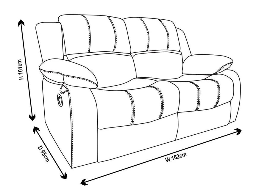 Mantua Leather 2 Seater Sofa