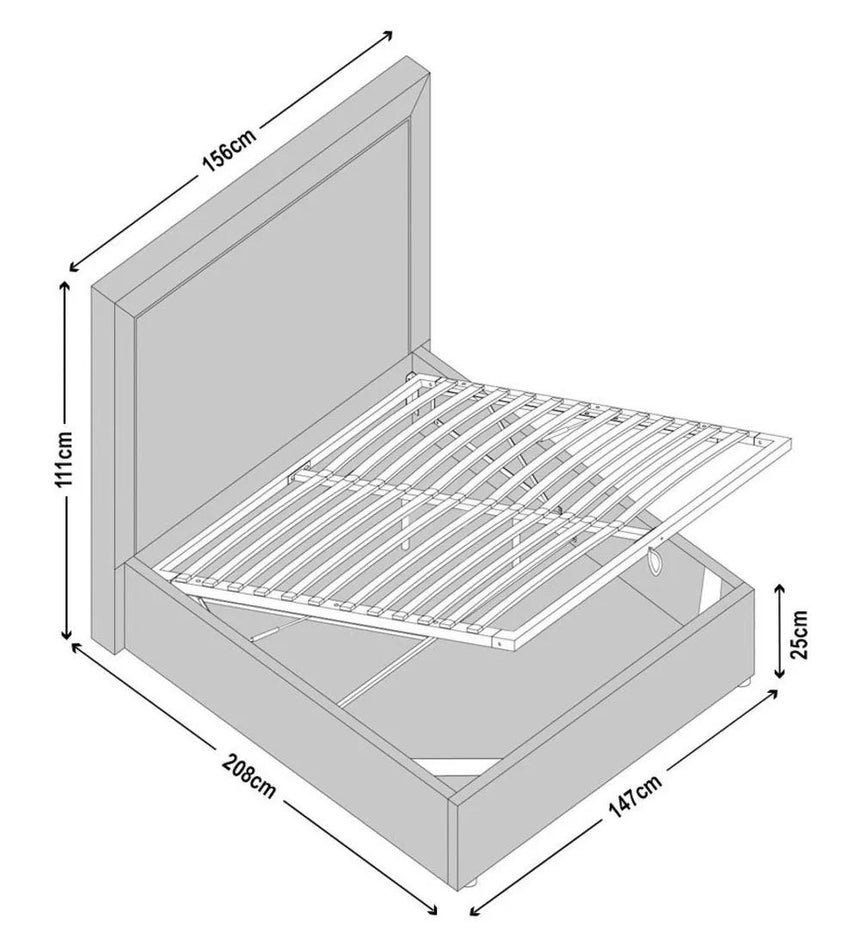 Conley Natural Fabric Ottoman Storage Bed