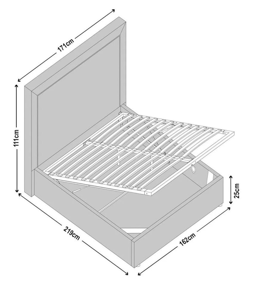 Conley Natural Fabric Ottoman Storage Bed