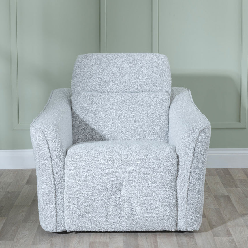 Brescia Grey Fabric Recliner Armchair