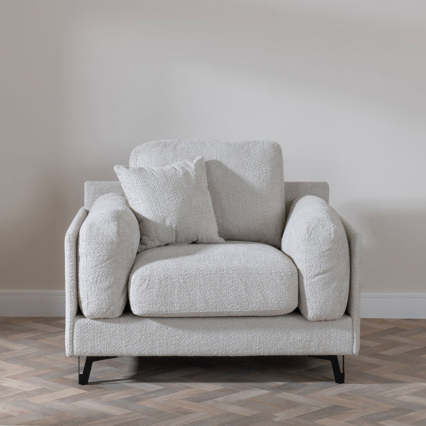 Faenza Beige Fabric Armchair