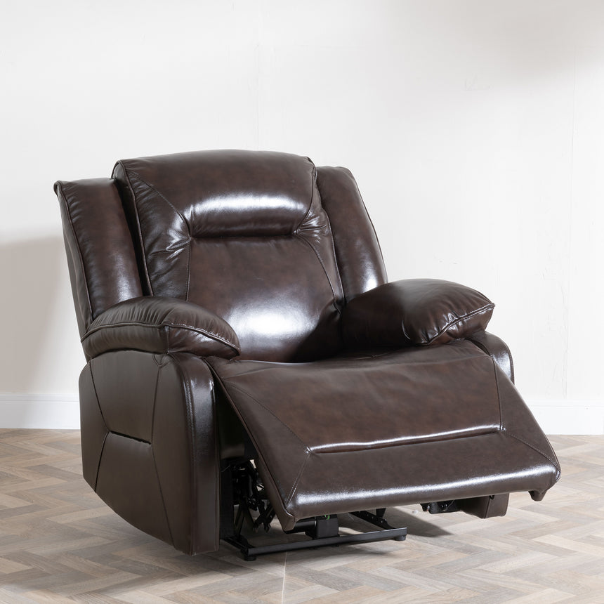 Capua Dark Brown Leather Armchair