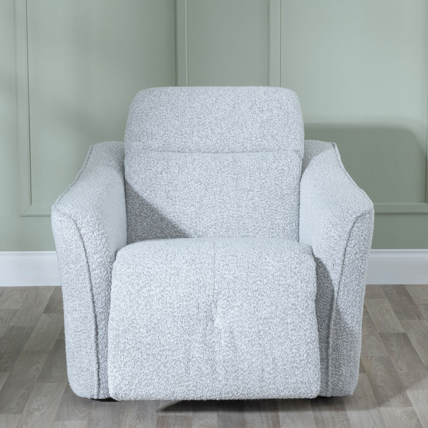 Brescia Grey Fabric Recliner Armchair