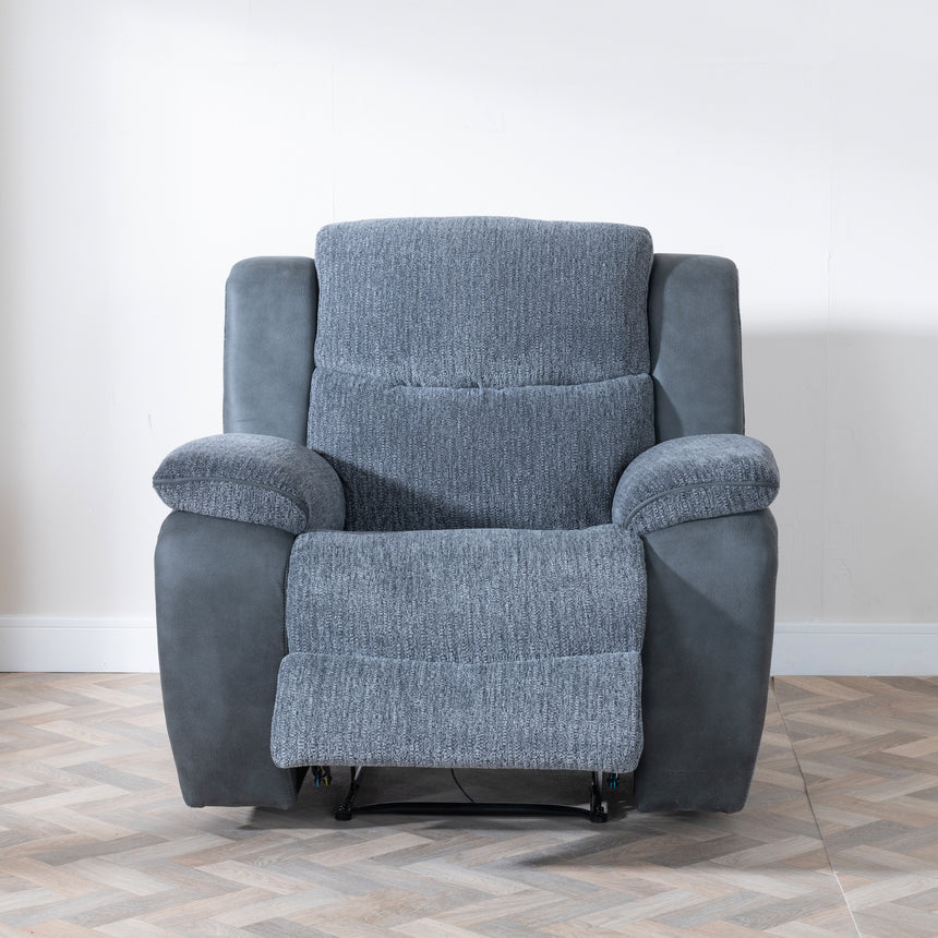 Legnano Grey Fabric Recliner Armchair