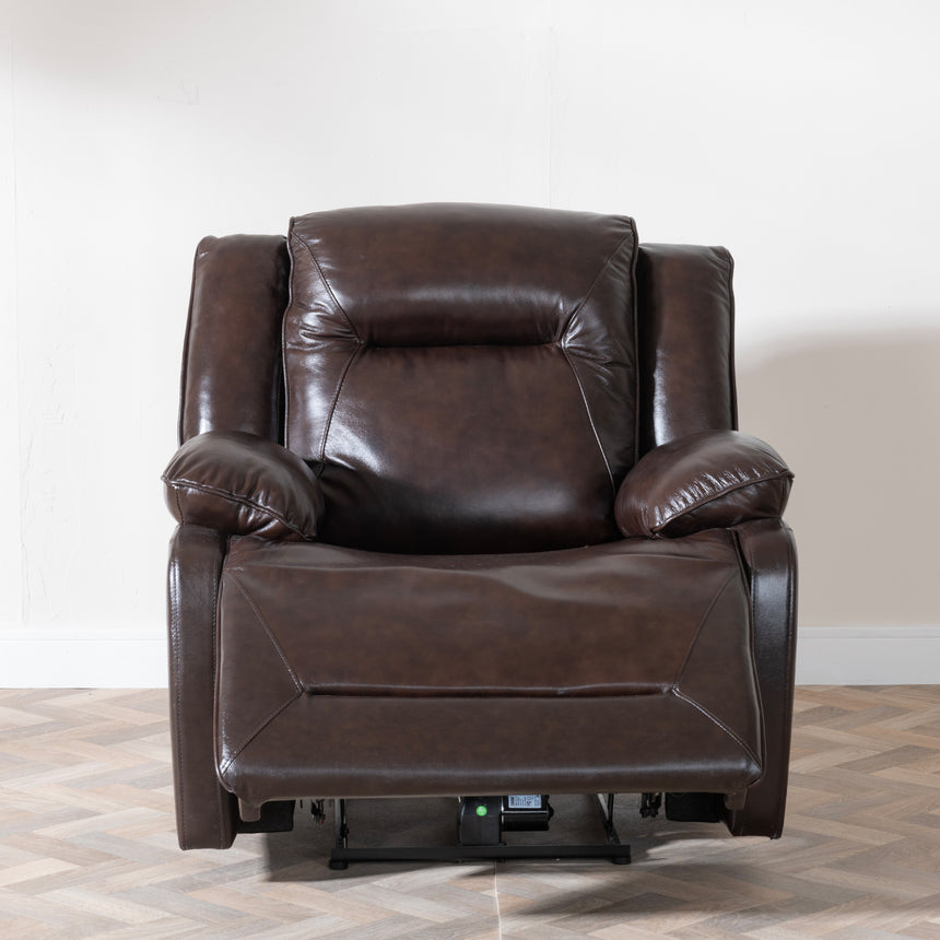 Capua Dark Brown Leather Armchair