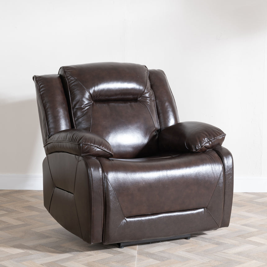 Capua Dark Brown Leather Armchair