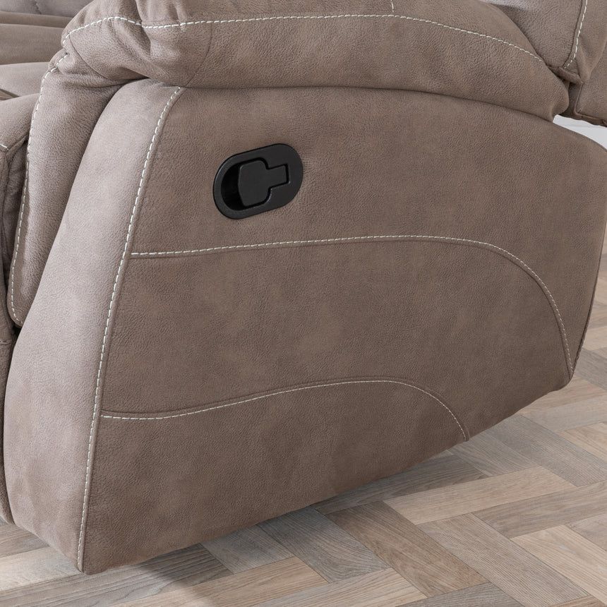 Bergamo Brown Fabric Recliner Armchair