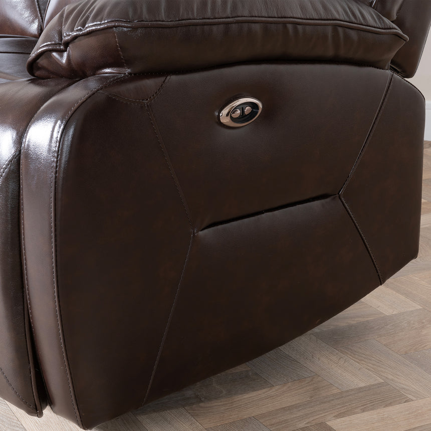 Capua Dark Brown Leather Armchair