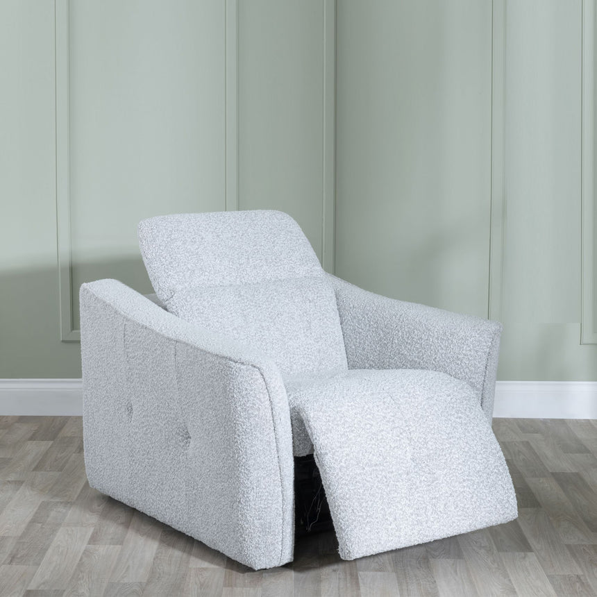 Brescia Grey Fabric Recliner Armchair