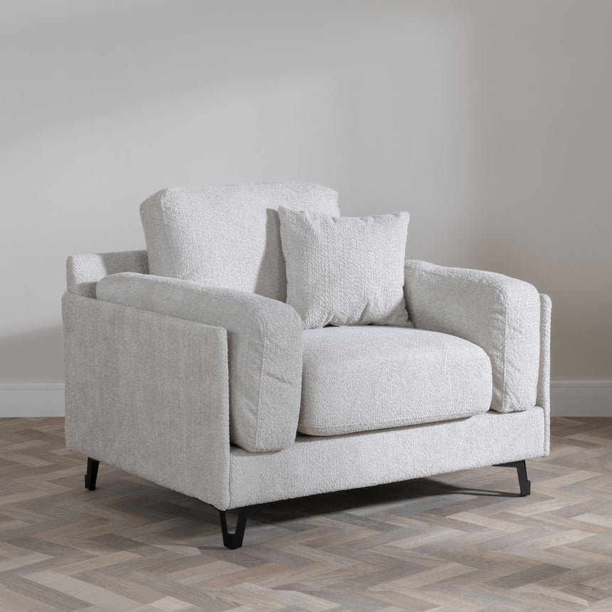 Faenza Beige Fabric Armchair