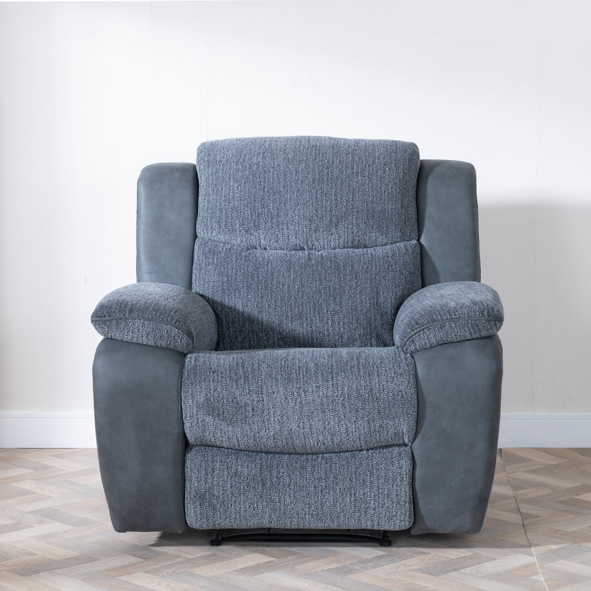 Legnano Grey Fabric Recliner Armchair