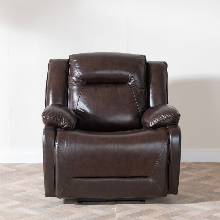 Capua Dark Brown Leather Armchair