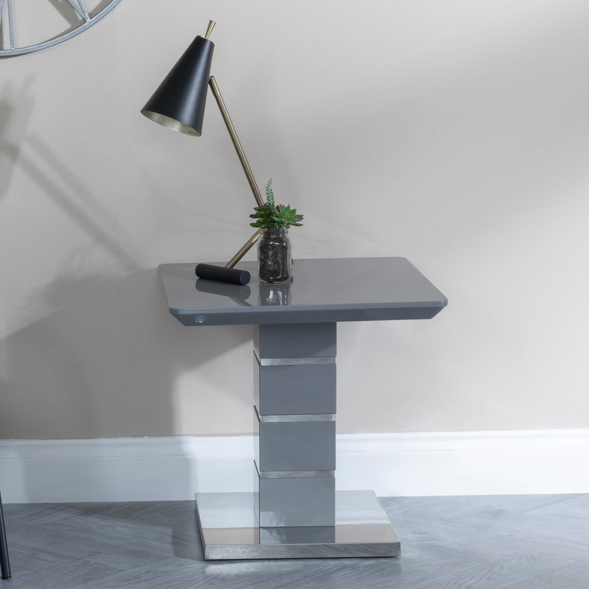 Corato Grey Gloss Lamp Table