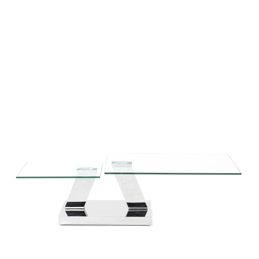 Portofino Swivel Glass Top Coffee Table