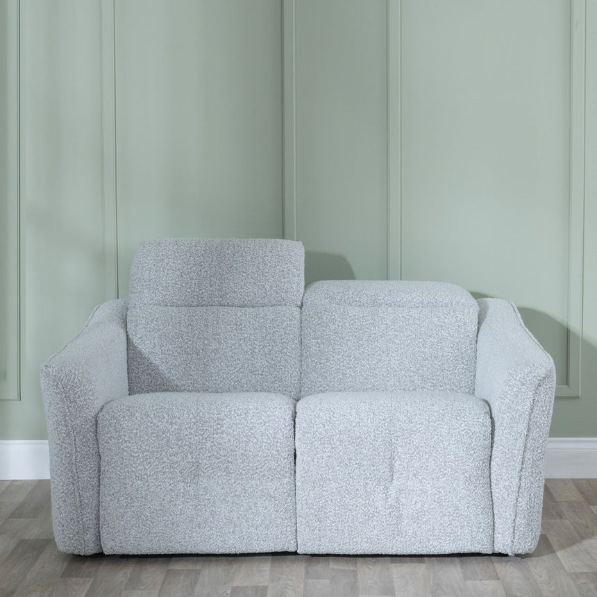 Brescia Grey Fabric 2 Seater Recliner Sofa