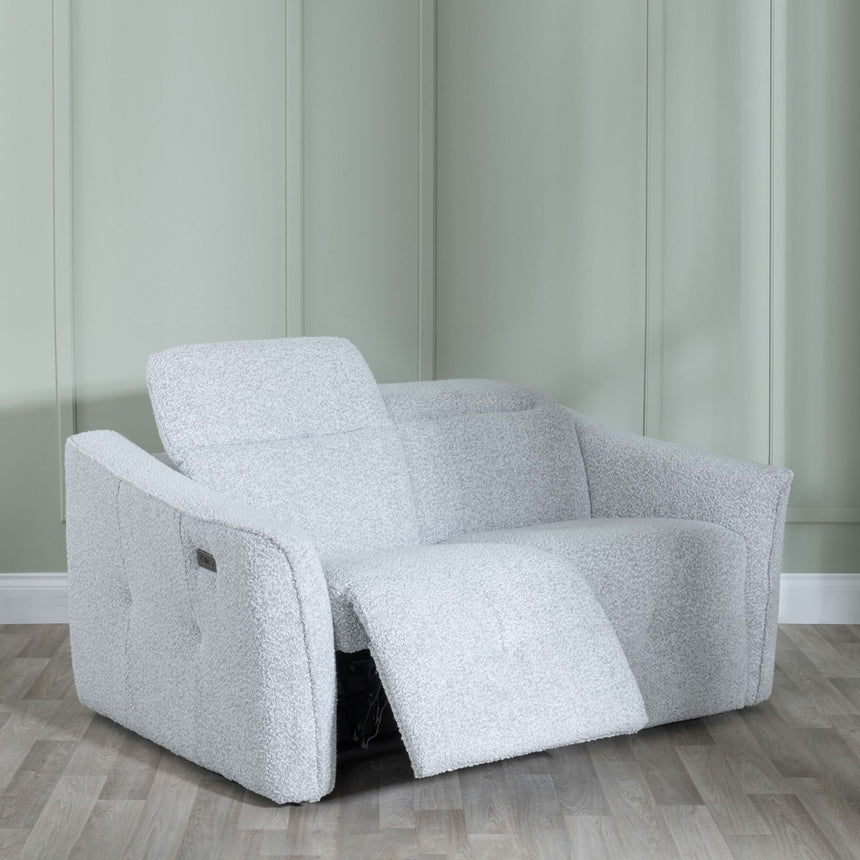 Brescia Grey Fabric 2 Seater Recliner Sofa