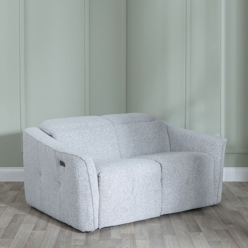 Brescia Grey Fabric 2 Seater Recliner Sofa