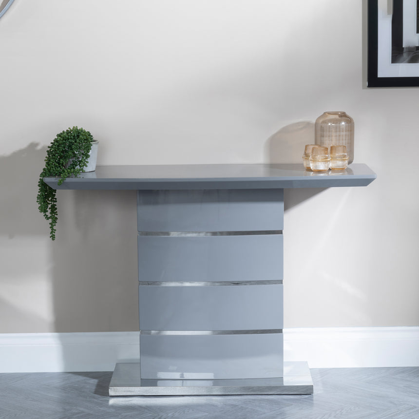 Corato Grey Gloss Console Table