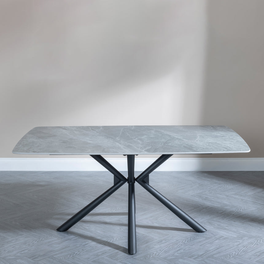 Suttons 160cm Grey Ceramic Dining Table