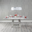 Milan 160cm Grey Marble Dining Table