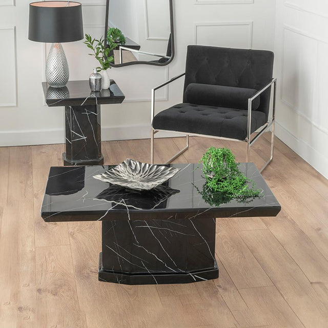 Naples Black Marble Coffee Table