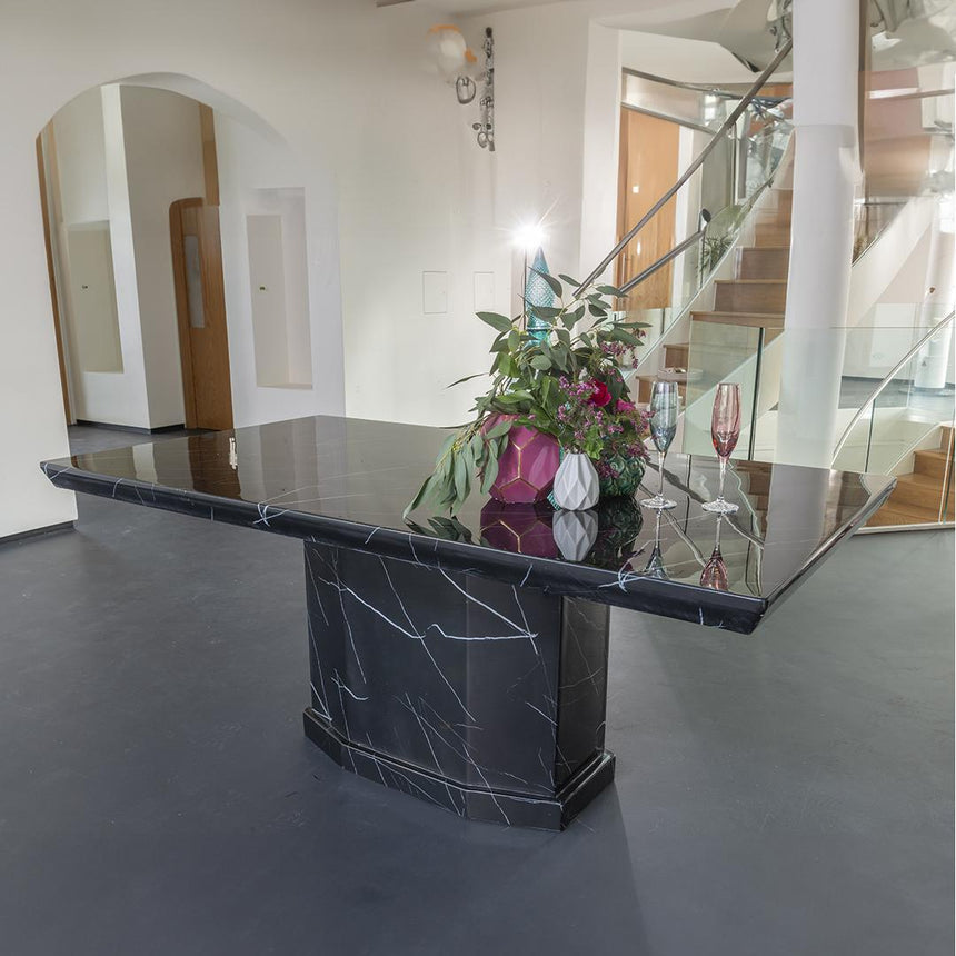 Naples 160cm Black Marble Dining Table