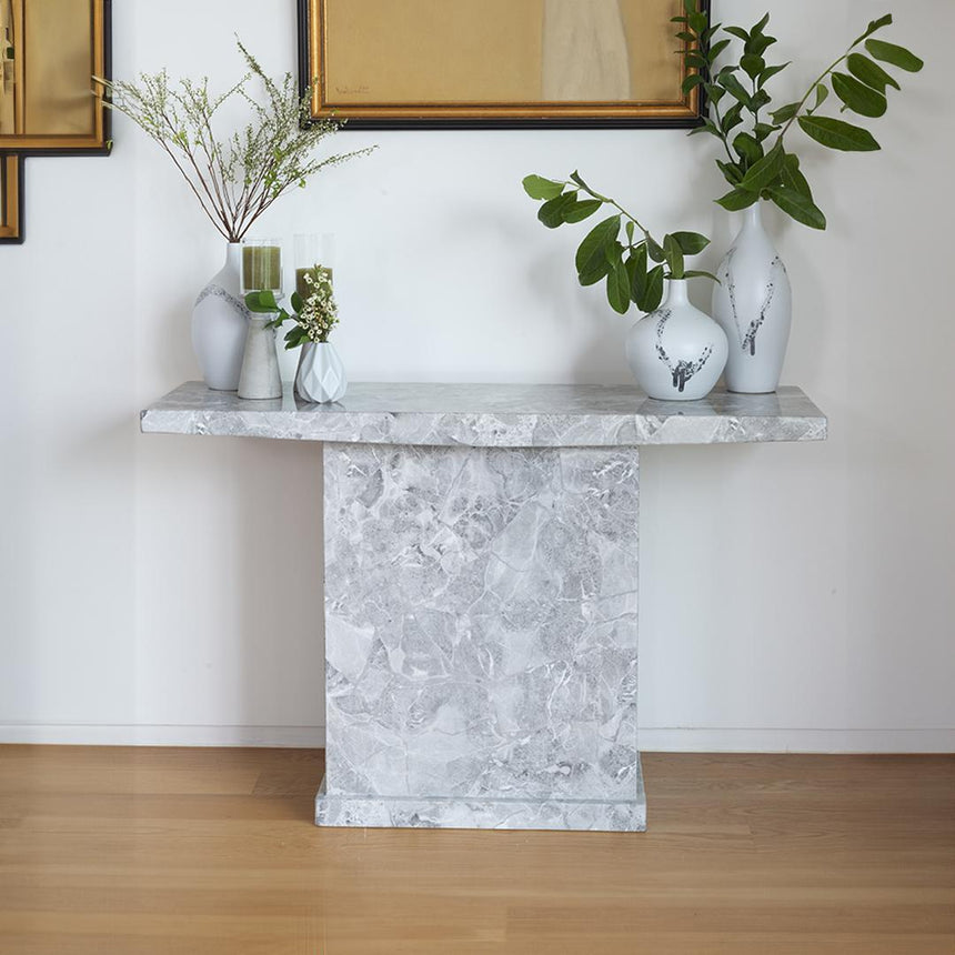 Turin Grey Marble Console Table