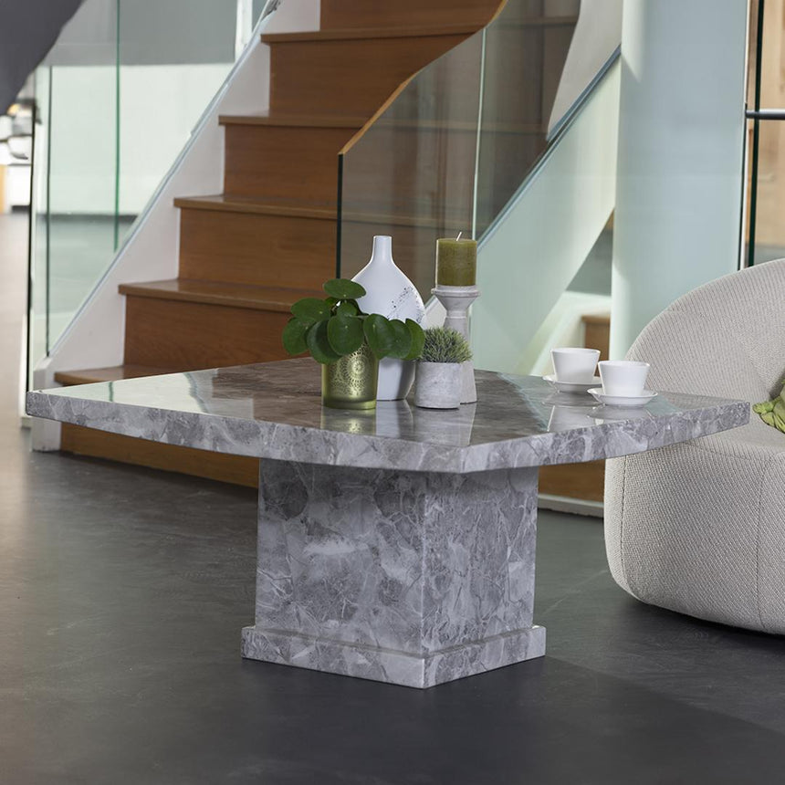 Turin Square Grey Marble Coffee Table