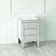 Lucia Mirrored Bedside Cabinet - 3 Drawer