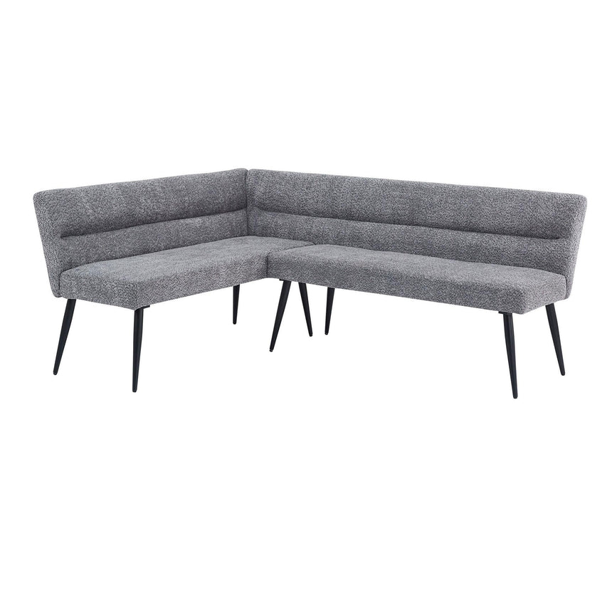 Mercer Grey Fabric Corner Dining Bench - LHF