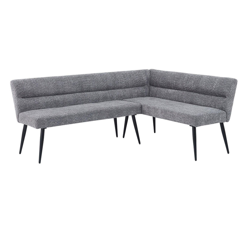 Mercer Grey Fabric Corner Dining Bench - RHF