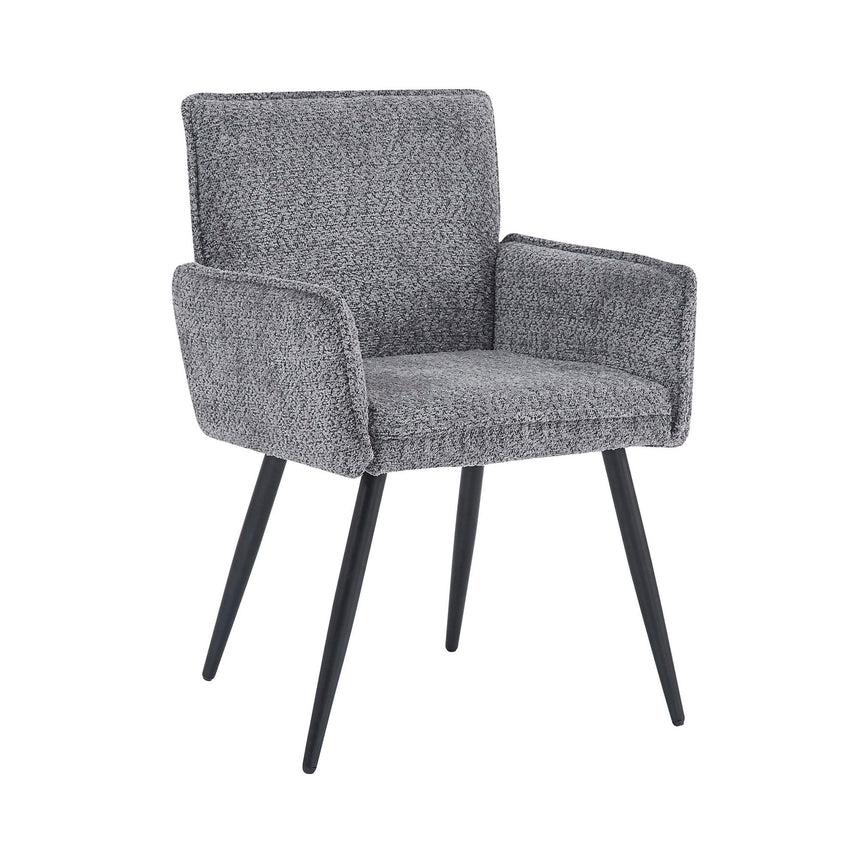 Mercer Grey Fabric Dining Armchair