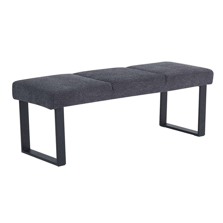 Ambler Dark Grey Fabric Dining Bench