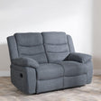 Sorrento Dark Grey Fabric 2 Seater Recliner Sofa