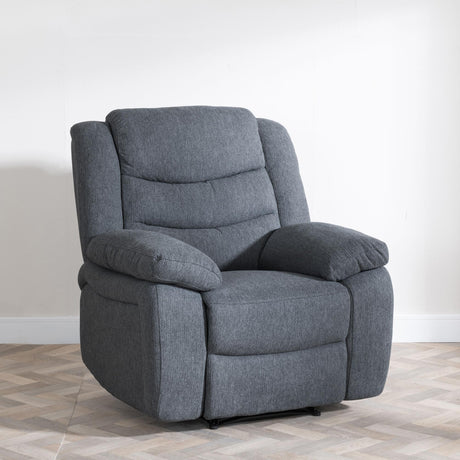 Sorrento Dark Grey Fabric Recliner Armchair