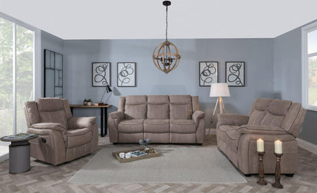 Seville Brown Fabric Sofa Set