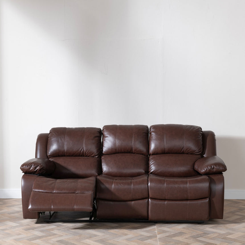 Mantua Leather 3 Seater Sofa