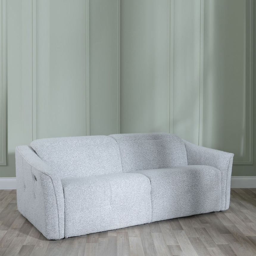 Brescia Grey Fabric 3 Seater Recliner Sofa