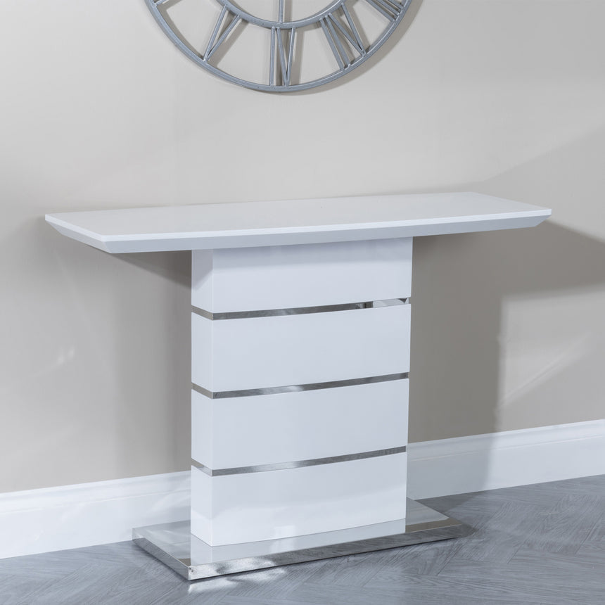 Gravina White Gloss Console Table