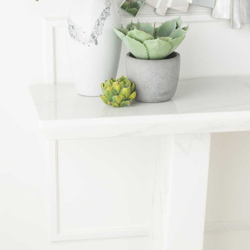 Milan White Marble Console Table-2