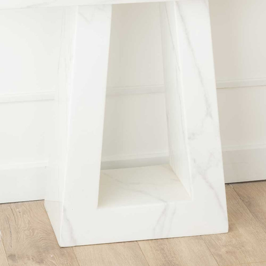 Milan White Marble Console Table-3