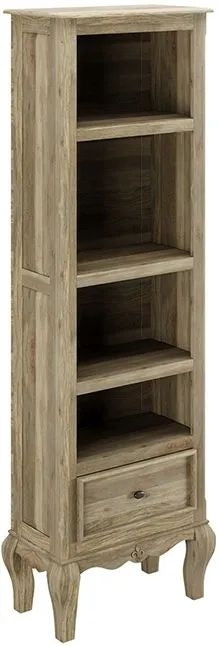 Fleur French Style Grey Narrow Bookcase-2