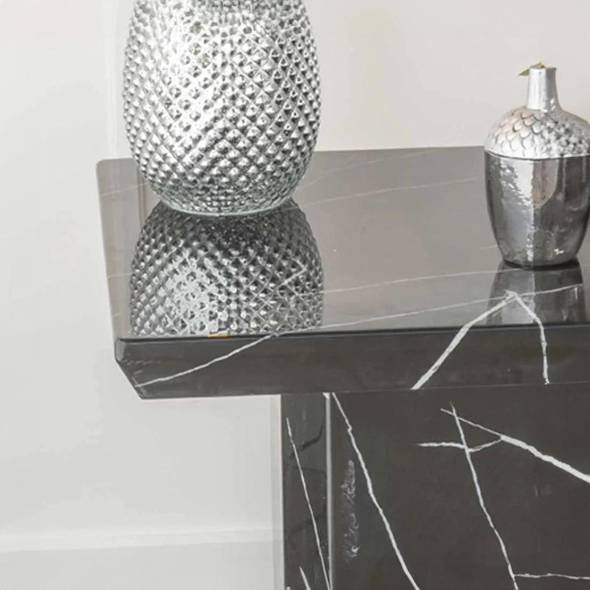 Naples Black Marble Side Table-2