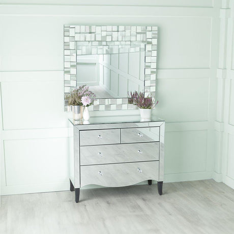 Venetian Mirrored Chest - 2+2 Drawer-3