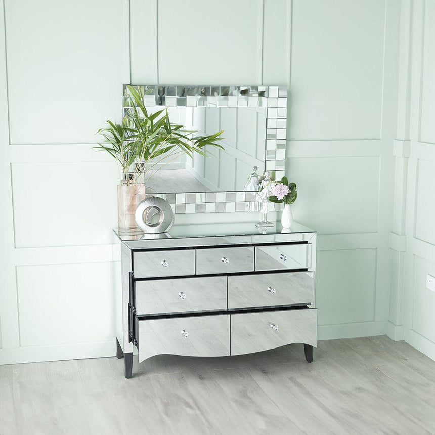 Venetian Mirrored Chest - 3+4 Drawer-2