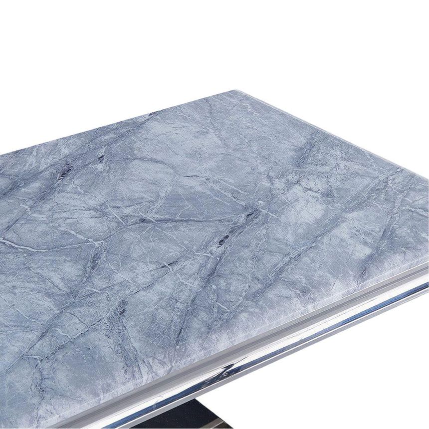 Arpino Grey Marble and Chrome Coffee Table