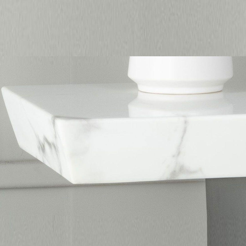 Madrid White Marble Console Table-2