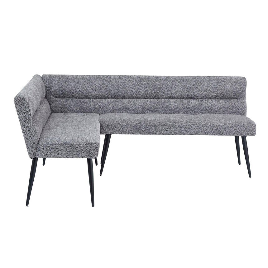 Mercer Grey Fabric Corner Dining Bench - LHF